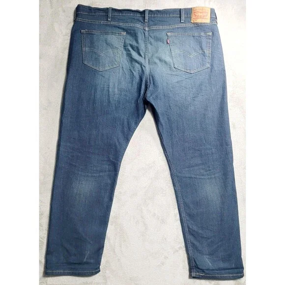 Levi's 502 Jeans Mens 48x32 Blue Wash Tapered Zip Fly Stretch Denim Big & Tall - Picture 10 of 13